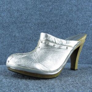 Michael Kors Women Mule Heel Shoes‎ Gold Leather Size 8.5 Medium